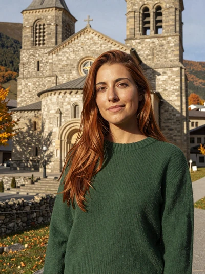 Meritxell, 29, Andorran woman near a Romanesque church - verified Andorran single on Cdleusa