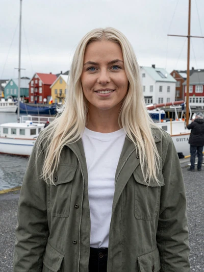 Sigrún, 28, Icelandic woman near Reykjavik harbor - verified Icelandic single on Cdleusa dating platform