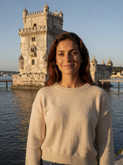 Leonor, 29, Portuguese woman near Belém Tower in Lisbon - verified Portuguese single on Cdleusa