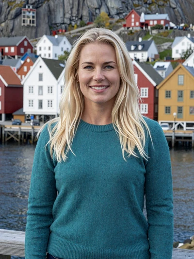 Astrid, 30, Norwegian woman at a colorful harbor - verified Scandinavian single on Cdleusa