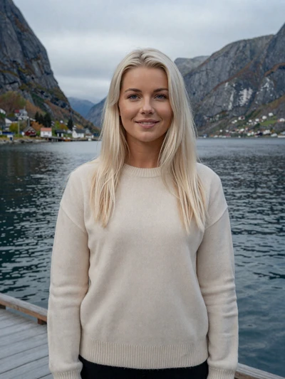 Astrid, 29, Norwegian woman on a fjord pier - verified Norwegian single on Cdleusa