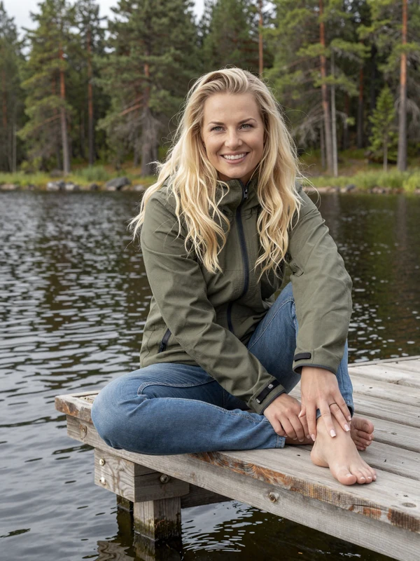 Venla, 27, Finnish woman at a lakeside dock - European single on Cdleusa dating platform