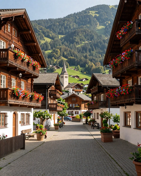 Charming Liechtenstein Alpine village with traditional chalets - European dating culture and lifestyle on Cdleusa