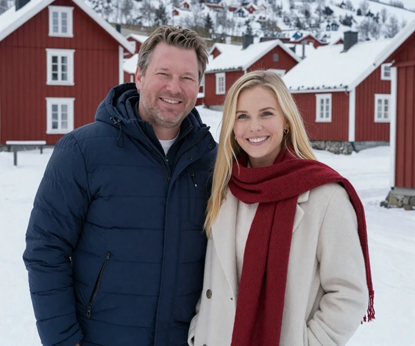 Michael and Ingrid together in a snowy Swedish village - Cdleusa Scandinavian dating success story