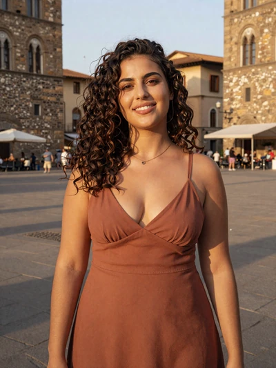 Valentina, 27, Italian woman on a sunlit piazza - meet Italian singles on Cdleusa