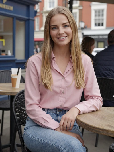 Olivia, 26, British woman at a Birmingham cafe - verified UK single on Cdleusa
