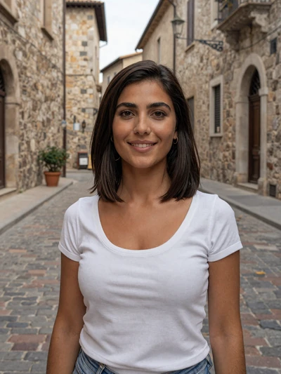 Giulia, 27, San Marinese woman on a medieval cobblestone street - verified single on Cdleusa dating platform
