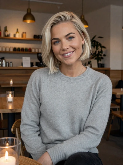 Astrid, 32, Danish woman at a cozy Copenhagen café - verified Danish single on Cdleusa