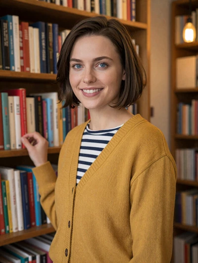 Karla, 32, Danish woman in a cozy library - verified Danish single on Cdleusa dating platform