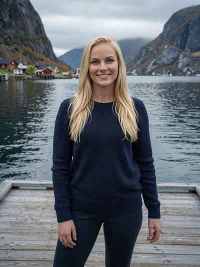 Ingrid, 29, Norwegian woman by a fjord dock - verified Scandinavian single on Cdleusa
