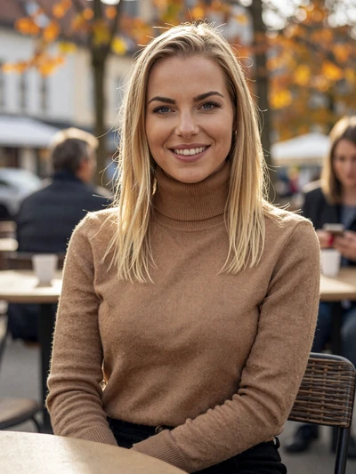 Hannah, 31, German woman at a Munich outdoor cafe - verified German single on Cdleusa