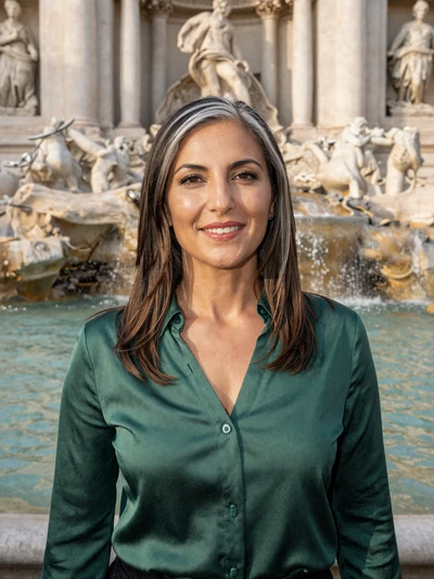 Valentina, 47, Italian woman near a Roman fountain - mature Italian single on Cdleusa