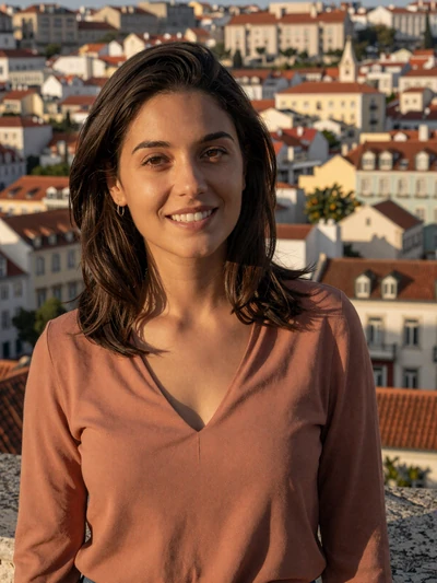 Inês, 27, Portuguese woman at a Lisbon viewpoint - verified Portuguese single on Cdleusa dating platform