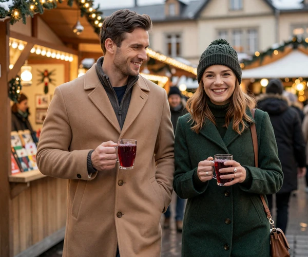 David and Katarina at a German Christmas market - Cdleusa German dating success story