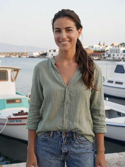 Ioanna, 29, Greek woman at Mykonos harbor - verified Greek single on Cdleusa dating platform