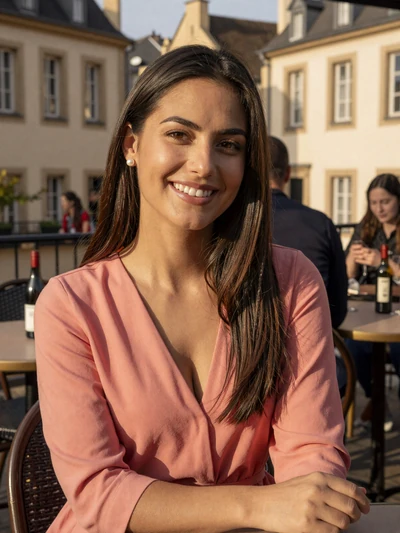 Elodie, 27, Luxembourg woman at a wine bar in old town - European single on Cdleusa dating platform
